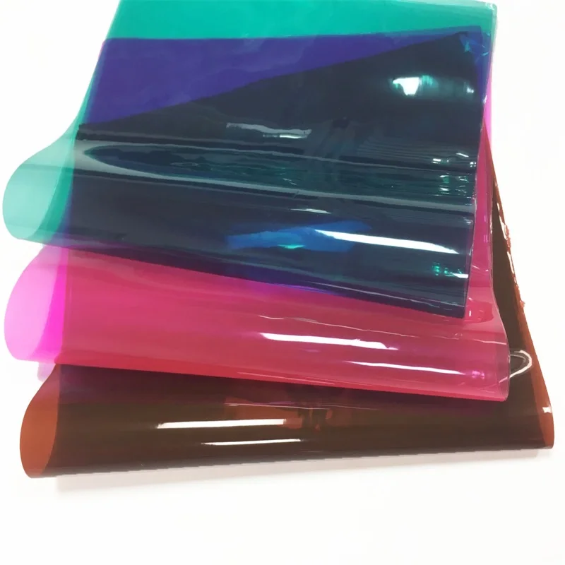 Красочный матовый EVA ПВХ Виниловая ткань полупрозрачная искусственная кожа для