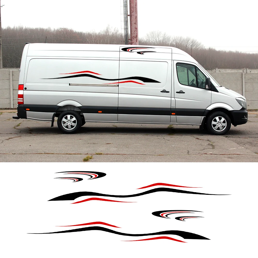 

2 Pack Car Cover Assssoires Cut Decal Door Long Stripe Sticker Car DIY Creative Sticker Fashion Styling for Truck RV Big Car