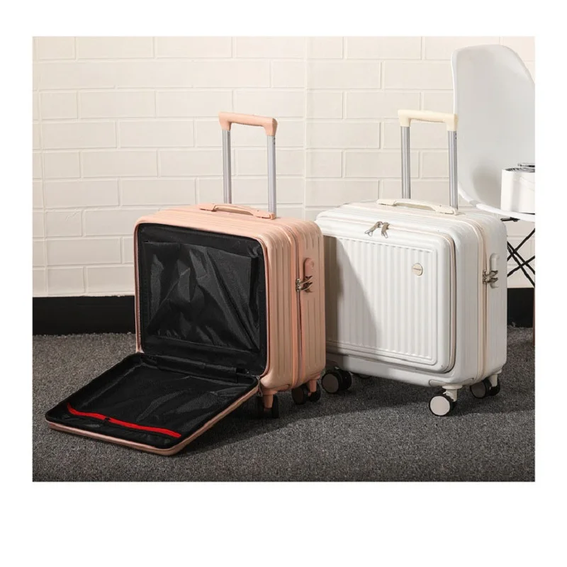 New Front Opening 16/18/20 Inch Code Trolley Case, Light And Fashionable Universal Wheel Suitcase