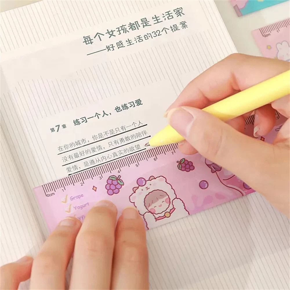 

Kawaii Cute Plastic Ruler DIY Drawing Tool Student Office Learn Stationery Drawing Measurement Tool School Supplies