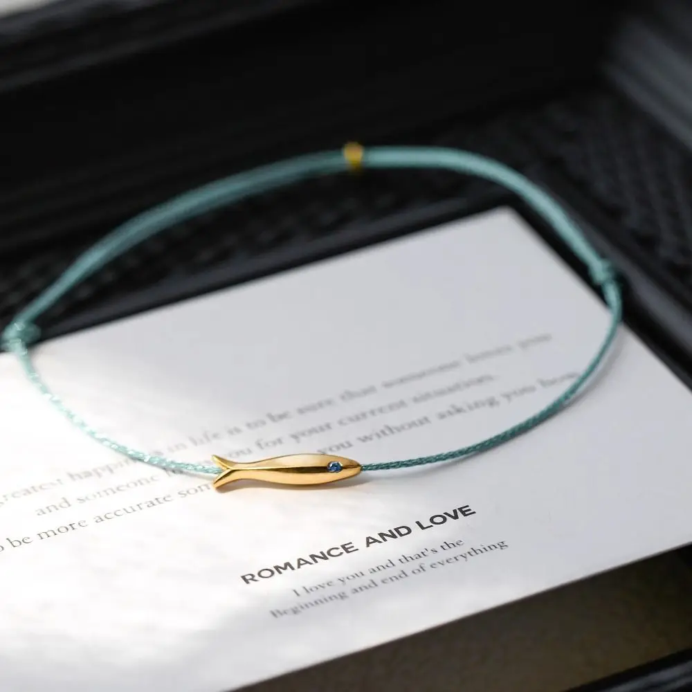 Женская плетеная цепочка для ног в виде рыбы