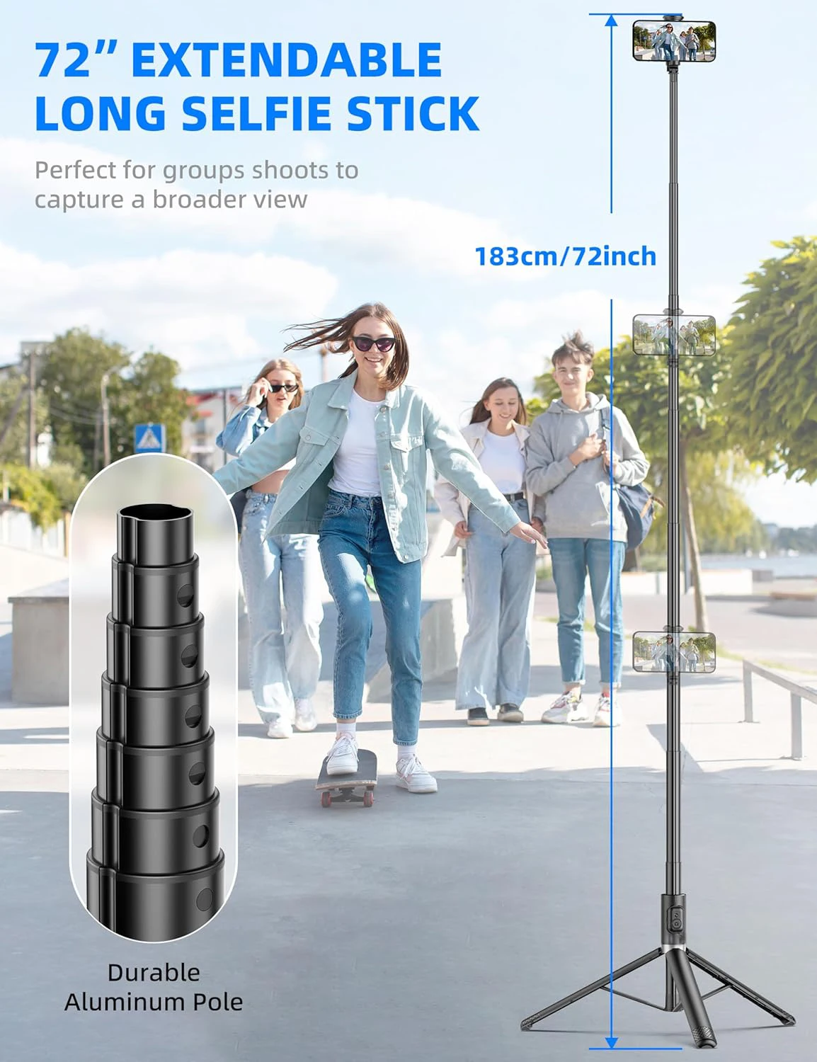 Палка для селфи с беспроводным пультом Bluetooth