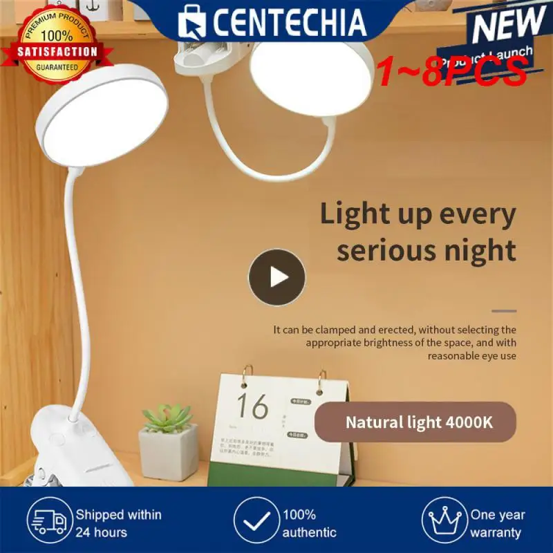 

Гибкая Складная Светодиодная настольная лампа, ночники с USB-разъемом для спальни, приглушаемые светильники для работы, учебы, чтения, прищепки для глаз, 1 ~ 8 шт.