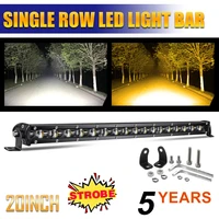 braveway ultra slim led work light bar 20inch dual color combo driving combo spot flood beam for car jeep tractor offroad