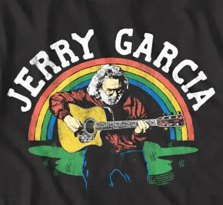 Футболка большого размера унисекс Jerry Garcia Acoustic Rainbow