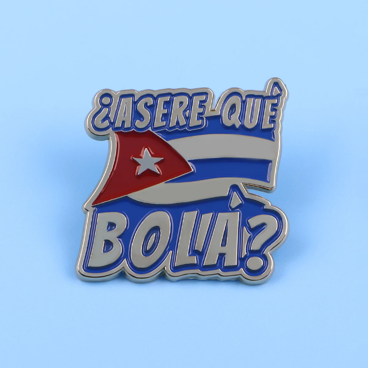 Металлическая эмалированная булавка с кубинским государственным флагом для