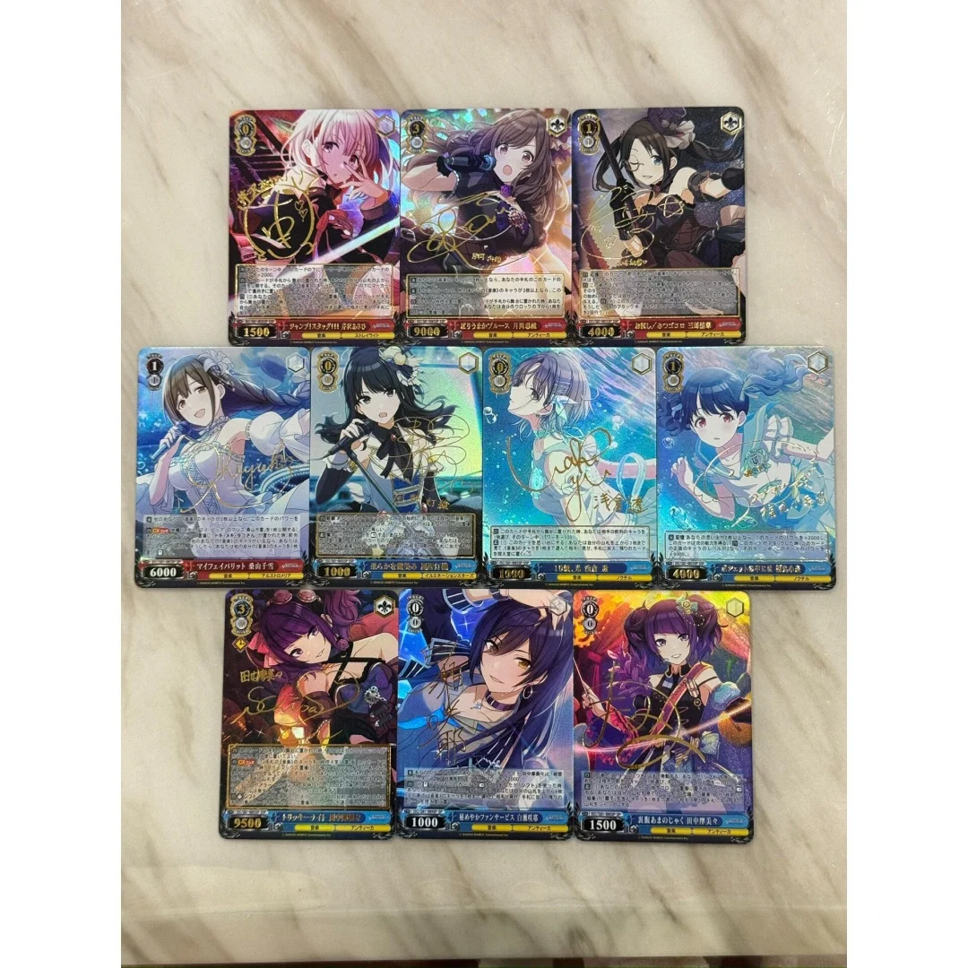 Фото DIY The Idolm Ster Shiny Colors WS Signature Color Flash Card Asahi Serizawa Ayi Izumi Koito Tsukioka ACG Game Collection Card №3