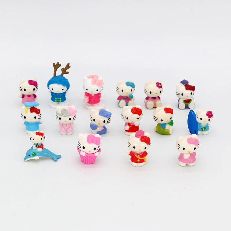 

10-100Pcs Original Anime Kawaii Cute Cat Pink Kitten Figure Rare Limited Collection Model Figurine Toy For Kid Girl