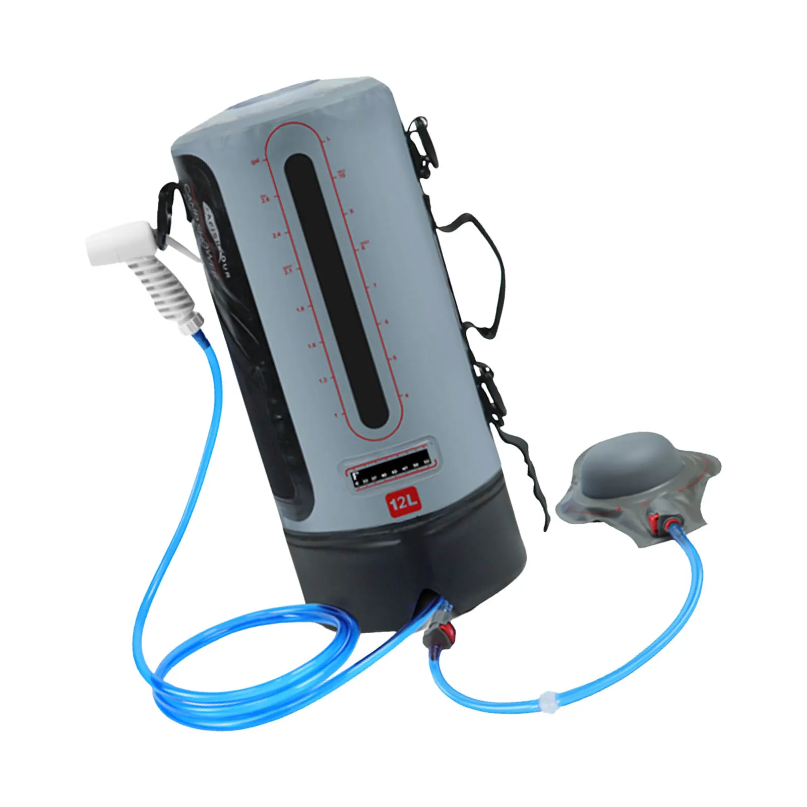 

Camping Shower Portable Outdoor Camping Shower Bag 12L Camp Shower With Foot Pump And Shower Nozzle For Beach Swimming Travel