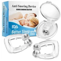 4pcs silicone nose clip anti snoring device magnetic mini anti snoring device anti snoring magnetic nose clip snoring device