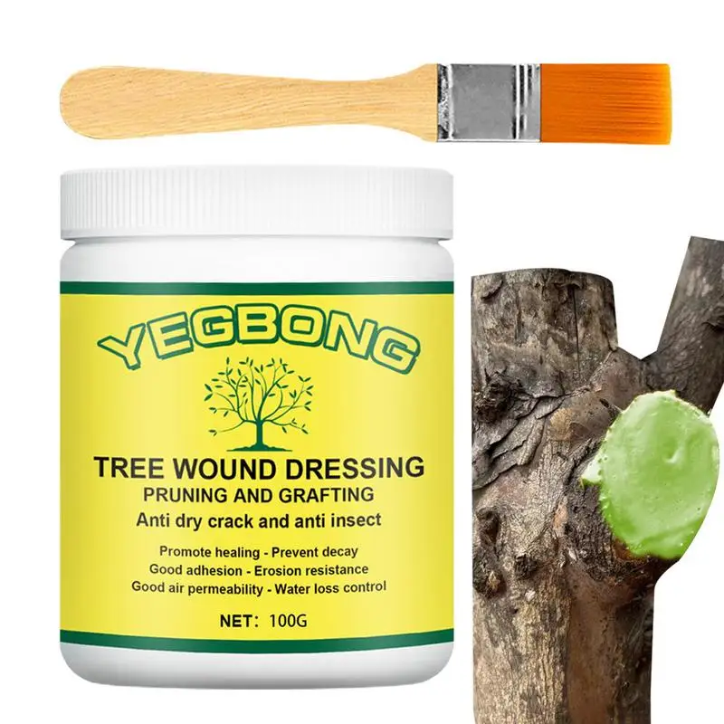 

Cutting Paste Tree Wound Pruning Sealer with Brush Pruning Compound Garden Plant Grafting And Wound Treatments Repair Tools