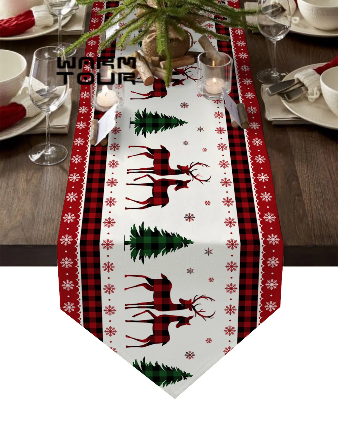 

Рождественские красные клетчатые снежинки, рандомные рождественские украшения для дома, скатерть для свадебной вечеринки, домашний декор