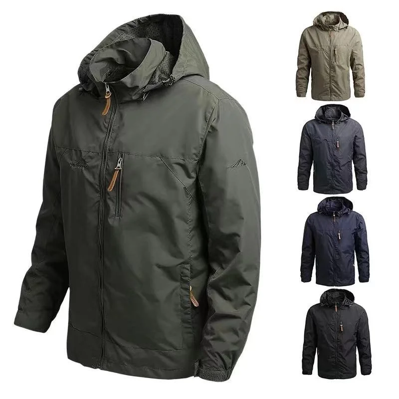 

Men Windbreaker Military Field Jackets Outerwear Mens Tactical Waterproof Pilot Coat Hoodie Men Hunting Army Clothes