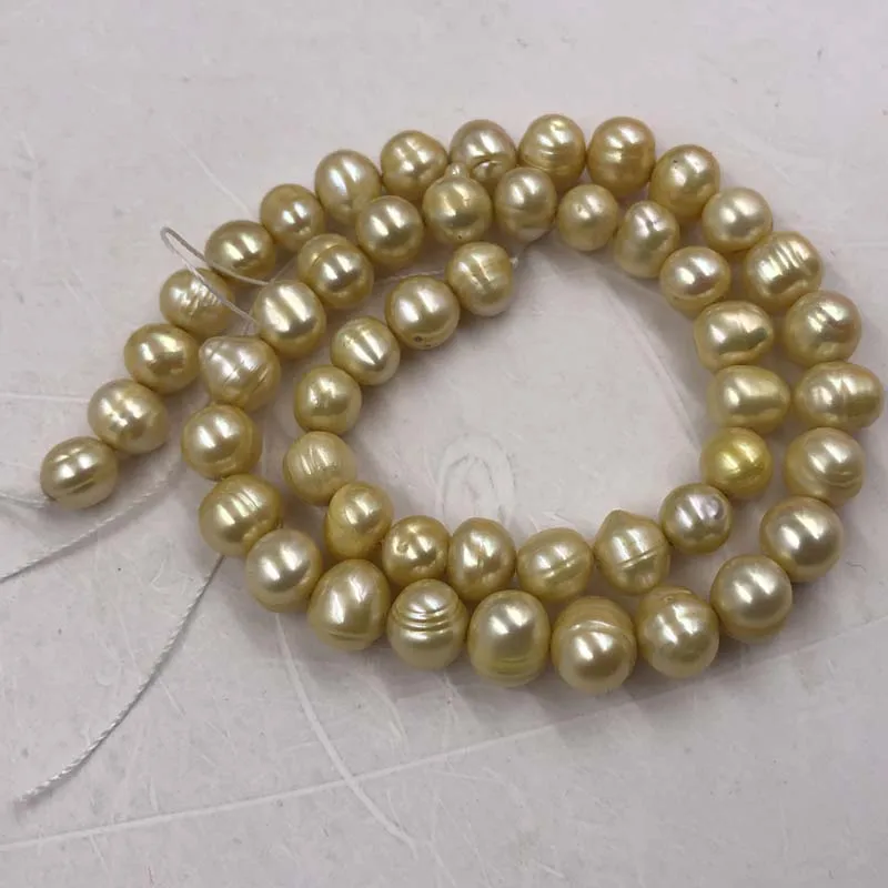 ELEISPL JEWELRY 18 Strands 8mm Light Yellow Freshwater Pearl Strings #496-3