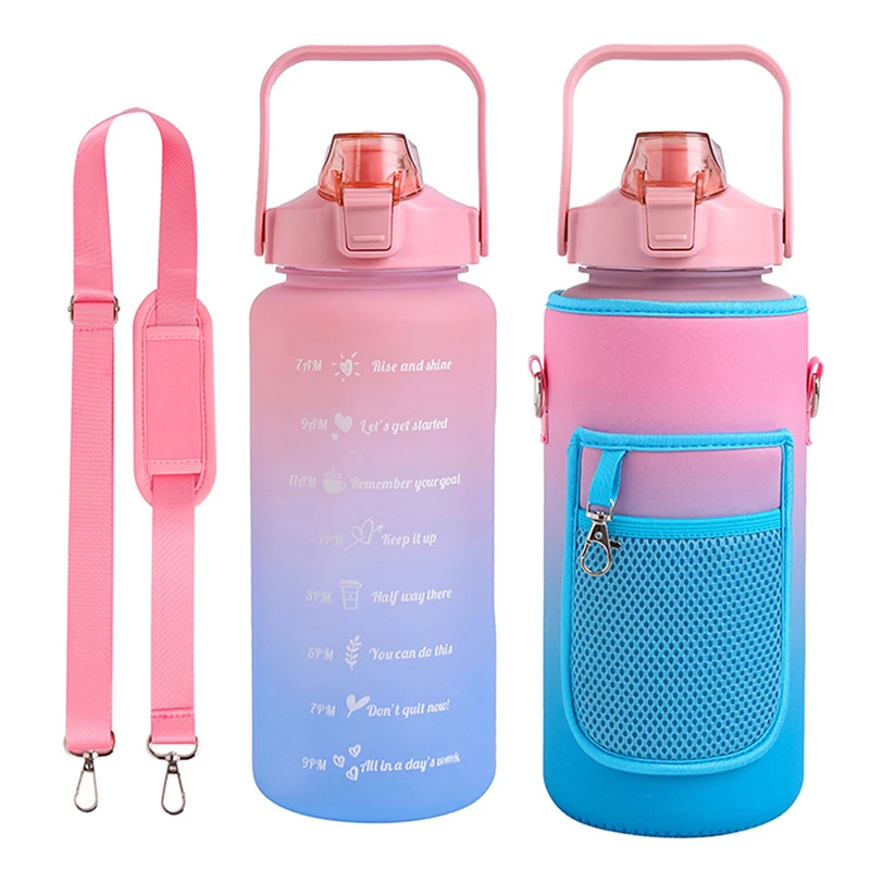 2000ML Half Gallon Sport Bottle Cover Large Capacity Insulat