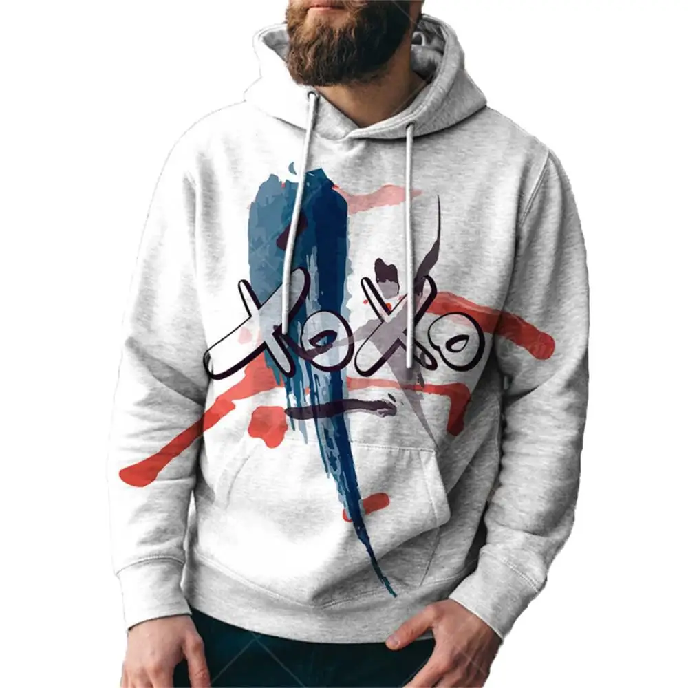 

Autumn 3D Fun Brand Design Colorful Elements Letter Hoodie Fashion Men's and Women's Sports Street Wear Skateboard Thin Pullover