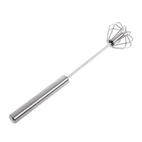 10 inch stainless steel rotary spinning manual whisk stainless steel whisk cream whisk durable baking tool