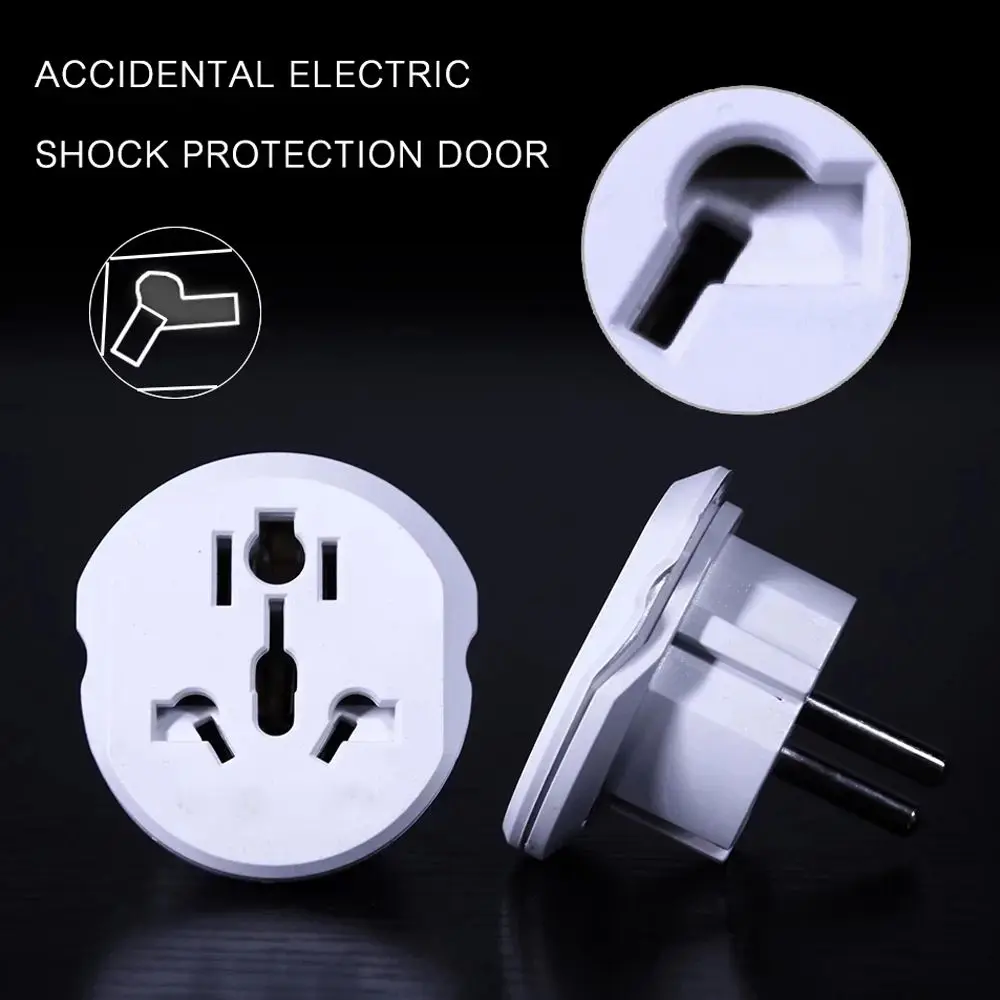 Адаптер для розетки европейского стандарта переходник с вилкой на вилку вилка