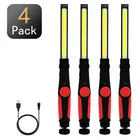 Рабочий фсветильник рь COB, складной портативный фонарик COB с зарядкой от USB, 4 шт.