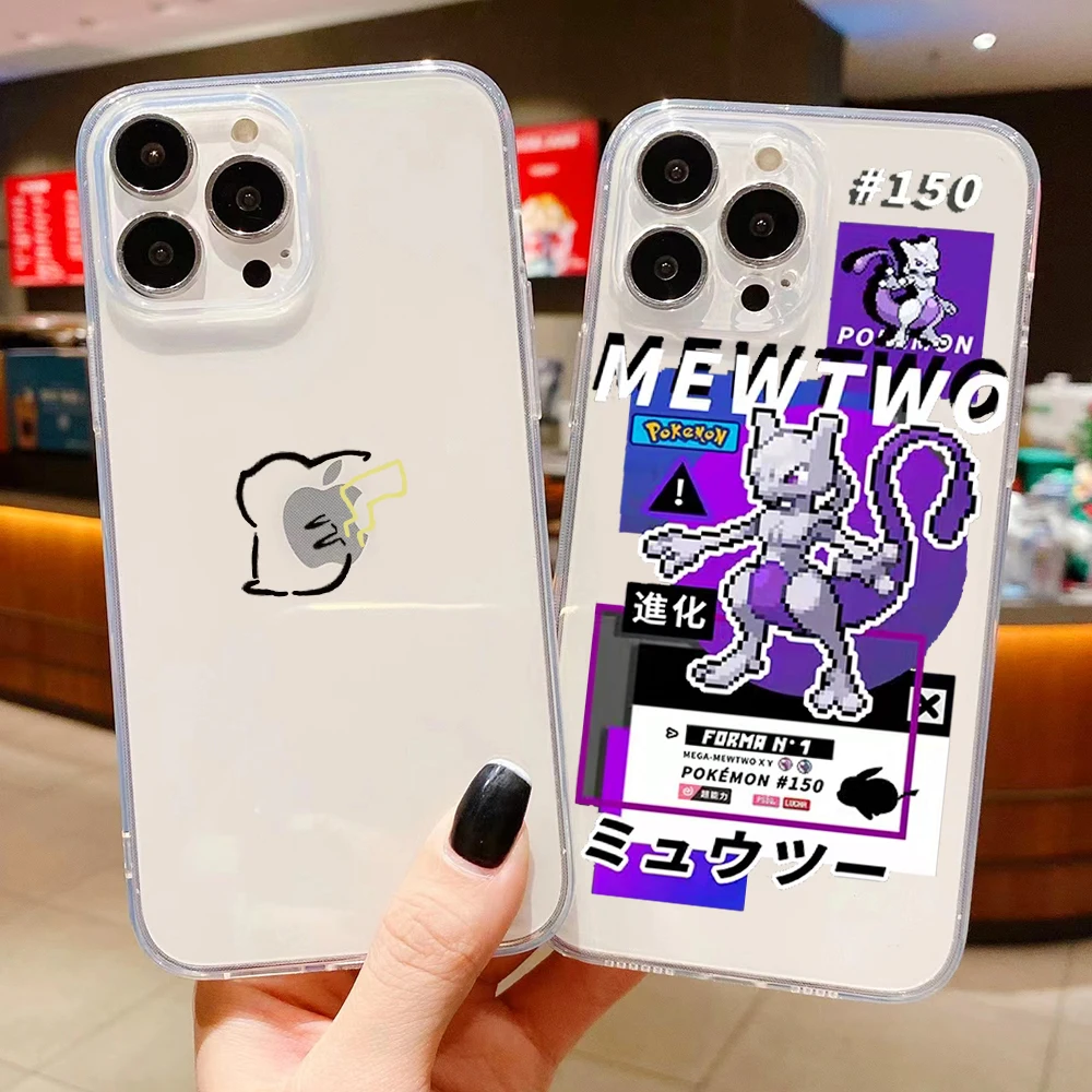 

Pokemon Pikachu Ultra Thin Clear Phone Case For Apple iPhone 13 12 11 Pro 12 13 Mini X XR XS Max SE 5 6 6s 7 8 Plus Black Soft