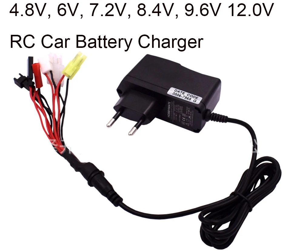 RC Car Battery Charger Nimh NiCd Battery Packs Charger 4.8v 7.2v 8.4v 9.6v | 4.8v - 6.0v Rc Receiver Rx Battery Pack Charger