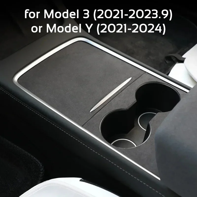 

Замшевая защитная крышка центральной консоли для Tesla Model 3 Y 2021-2025 3 Highland Y Juniper, наклейка на центральную панель, автомобильные аксессуары