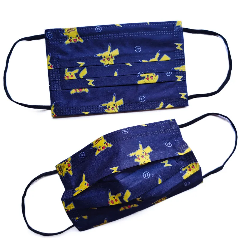 

Модная детская Защитная маска для детей, Покемон, игра, Мультяшные маски для рта, Детская одноразовая маска