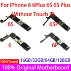 100% оригинальная материнская плата для iPhone 6 6 p для iPhone 6 6 Plus 6S 6S Plus материнская плата без Touch ID Заводская разблокированная