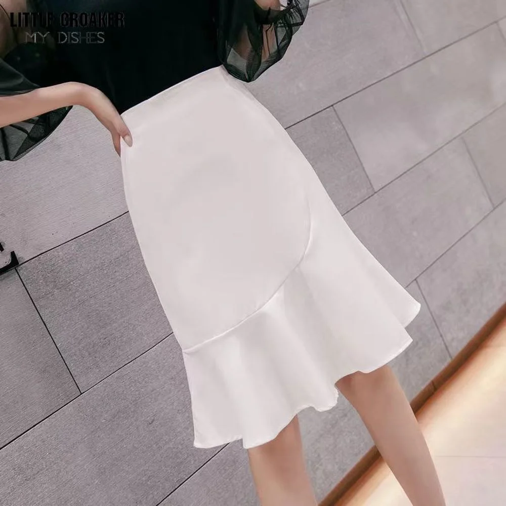 

Office Lady Elegant Mermaid High Waist New Arrival 2022 Summer Fashion Korean Style Double Breasted Women A-line Long Skirt