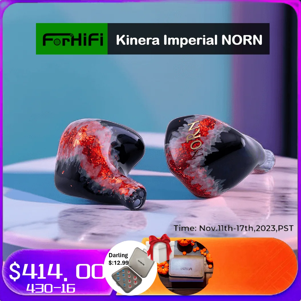 

Kinera Imperial NORN In-Ear Earphone 4BA+1DD Hybrid Drivers Monitor IEMs Headphone With 0.78mm 2pin Cable HiFi Music Headset