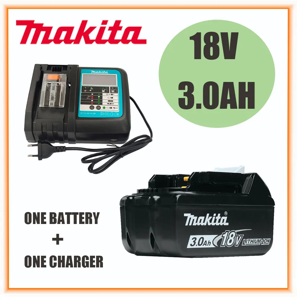 

3000mAh 100% Original Makita 18V 3.0Ah BL1830 Rechargeable Power Tools Battery With LED Li-ion Replacement BL1860B BL1860 BL1850