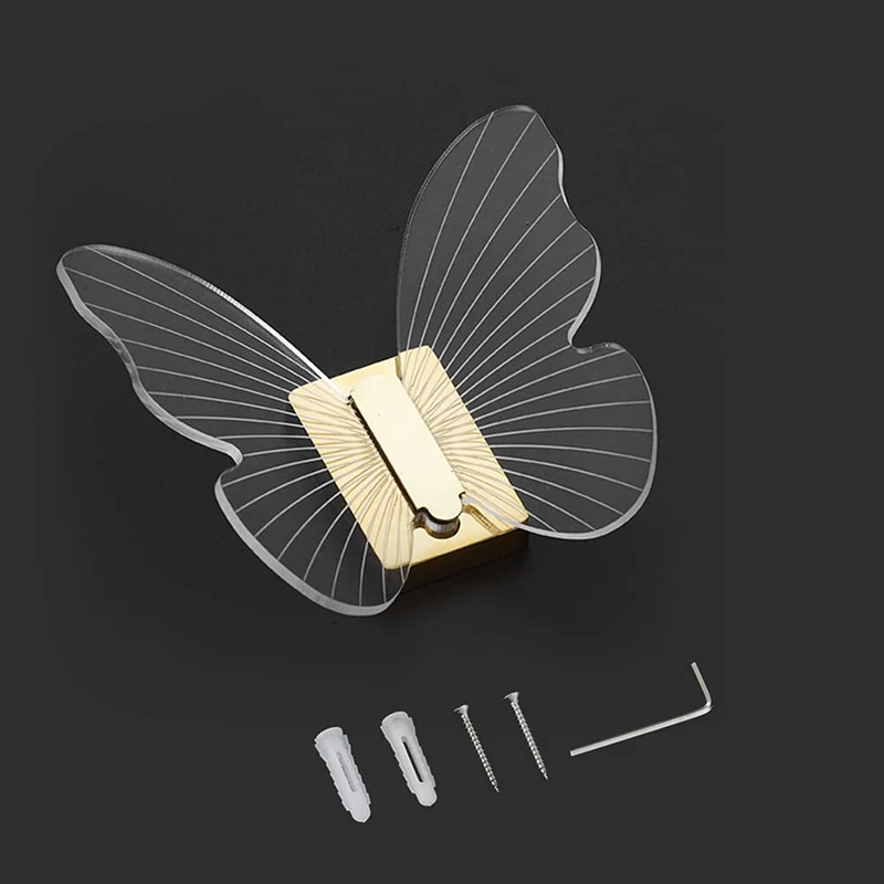 

2023 акриловый крючок-бабочка, крючки для халата, держатель для ключей на дверь, настенное украшение для ванной комнаты, домашний декор