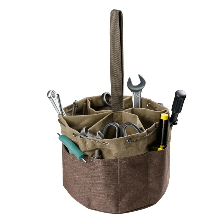 

24 X 18 Cm Portable Multifunctional ArmyGreen Polyester Umbrella Multi Pocket Canvas Plumber Repair Hardware Kit