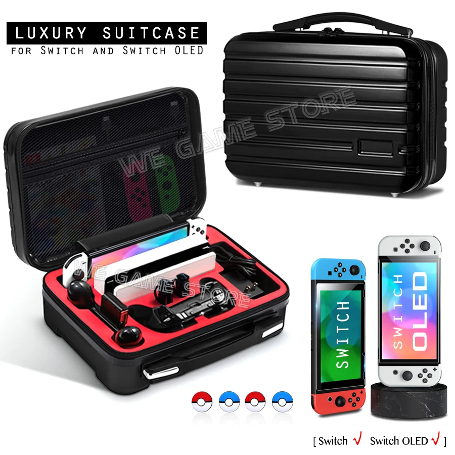 

Nintendoswitch Deluxe Carrying Case Travel Suitcase Storage Bag NS Handbag Protective Shell For Nintendo Switch OLED Accessories