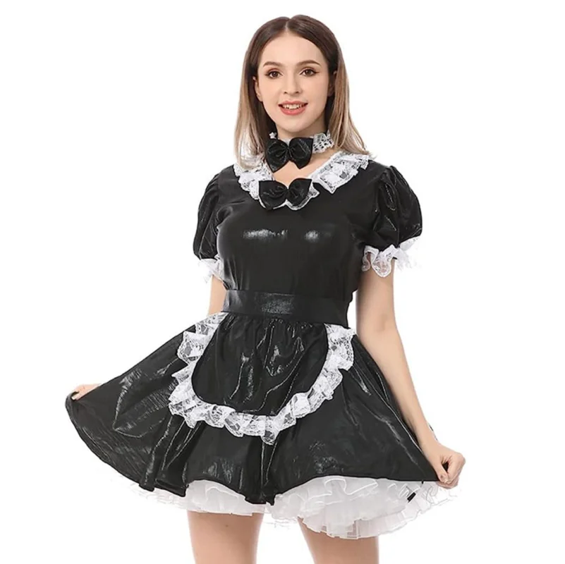 Платье с коротким рукавом для взрослых тонкое белое кружевное приталенное