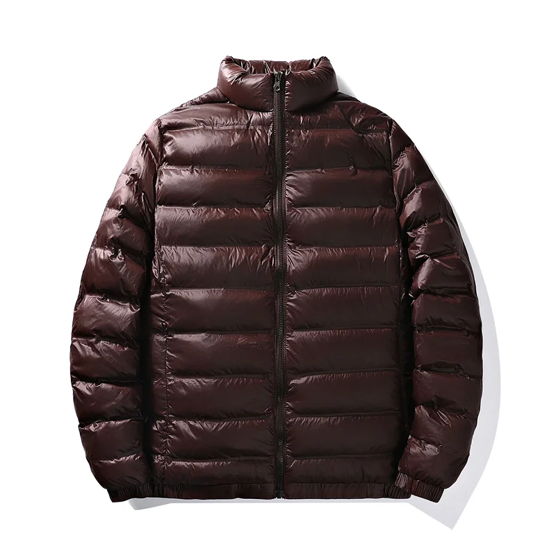 New Men'S Autumn Winter 2023 Stand Collar Lightweight Down Cotton Jacket Korean Is A Fashionable Versatile Warm Cold Proof Coat