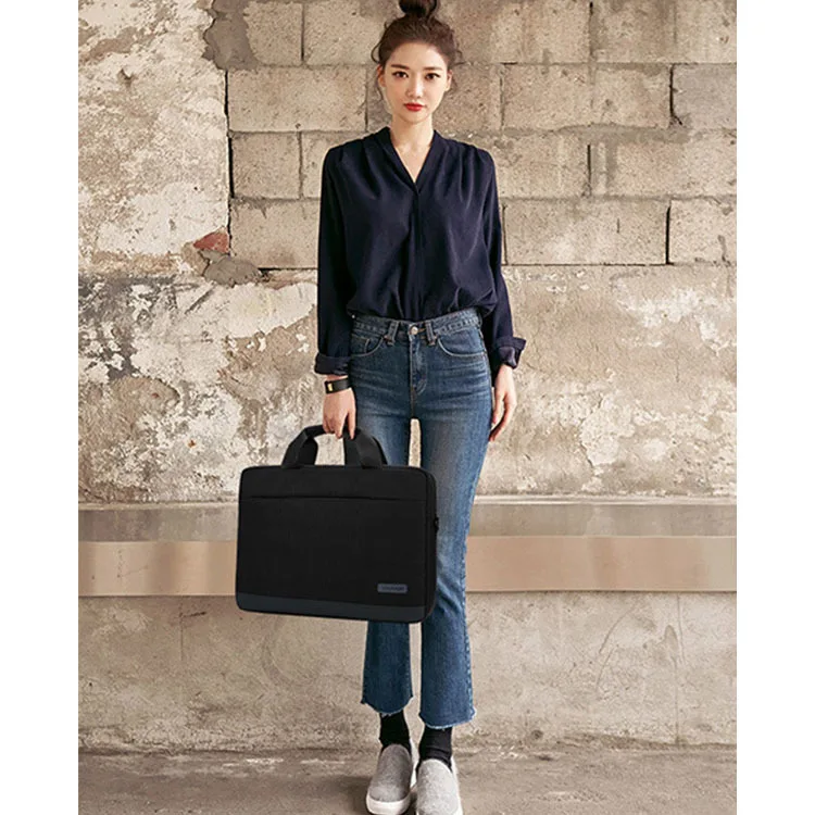 Computer Bag Handbag Shoulder Laptop Bags 15 inch Briefcase Document Case Canvas Solid INS Fashion Commerce Fixed Belt