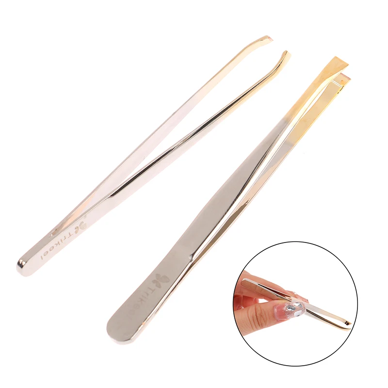 

Плоский/Наклонный Пинцет из нержавеющей стали, многофункциональный пинцет для бровей, искусственная кожа, инструмент для удаления волос на...