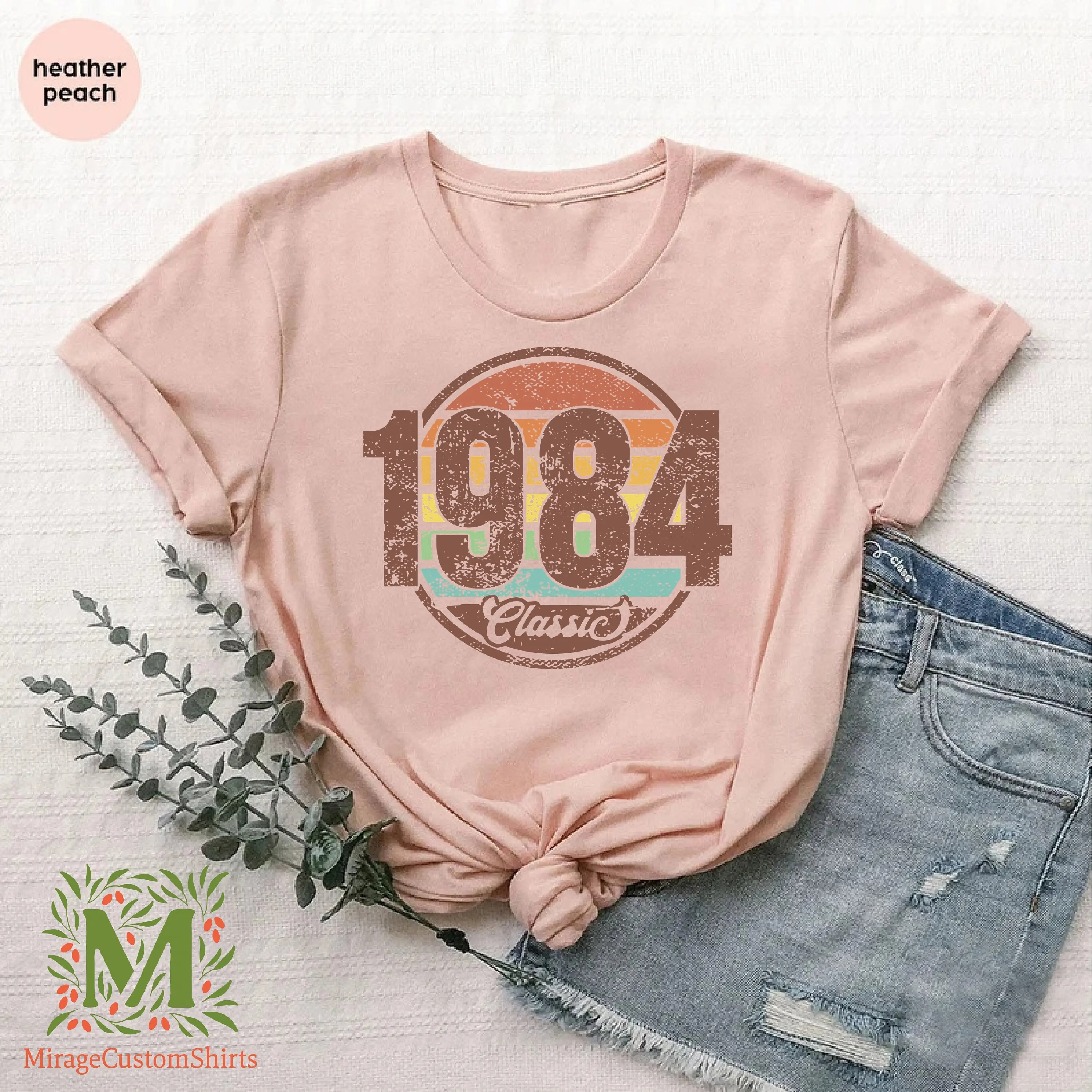 Футболка 40th Birthday Vintage 1984 Classic Born in Hello 40