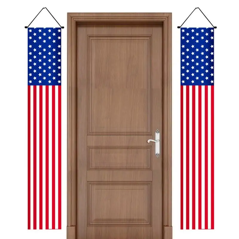 

4th Of July Door Banner Stars And Stripes Front Door Sign For Independence Day 30x180cm/12x71inch Freedom Door Banner Party