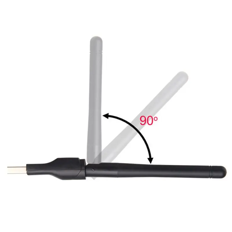 Фото Эффективный USB Wi-Fi адаптер 150 Мбит/с с чипом MT7601, 2,4 ГГц, поворотная антенна USB 2.0 для спутникового ресивера №3