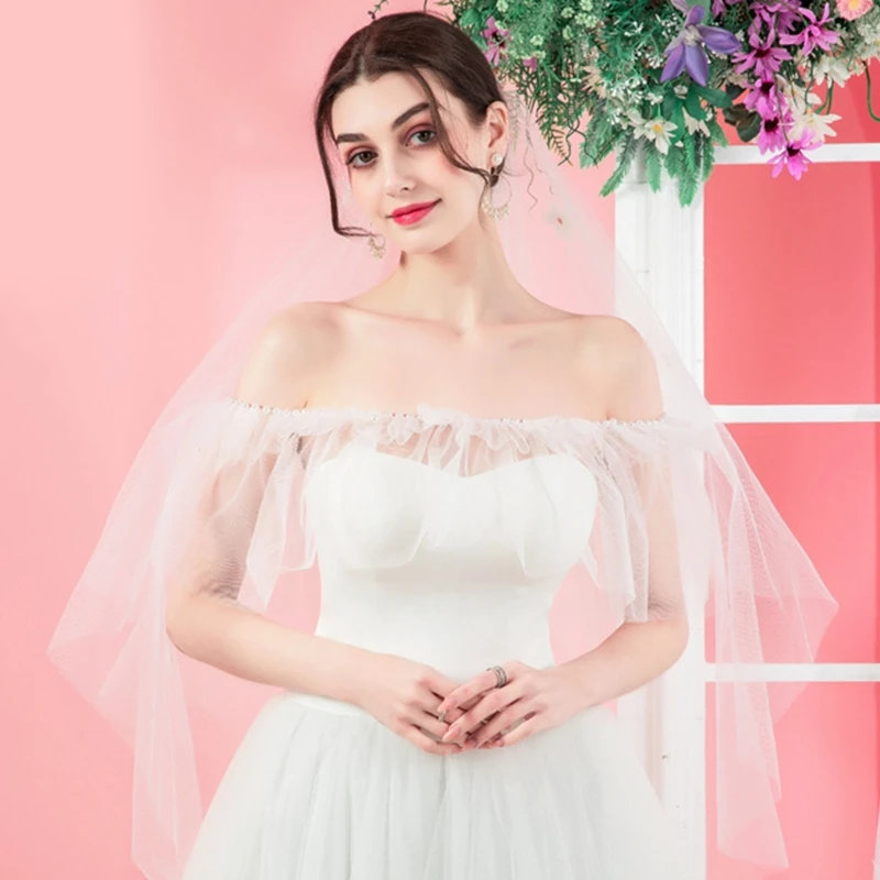 

Women Lace Cape Shawls Wraps Cover Wedding Dress Bridal Sheer Capelet for Evening Dresses Cocktail Party Supplies