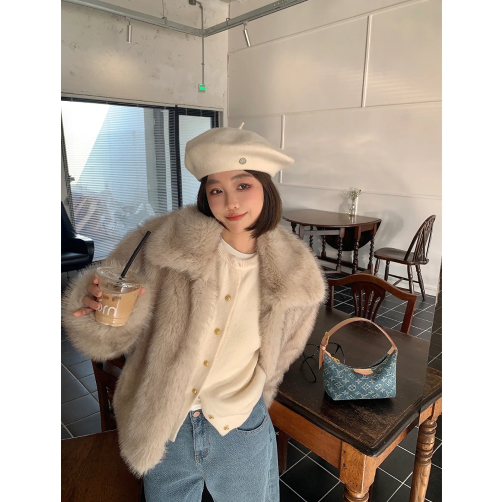 Чашка ледяной Американский [Корейская женская атмосфера ~ свободный отворот