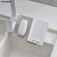 new creative soap box drain soap holder box bathroom shower soap holder sponge storage plate tray bathroom supplies gadge