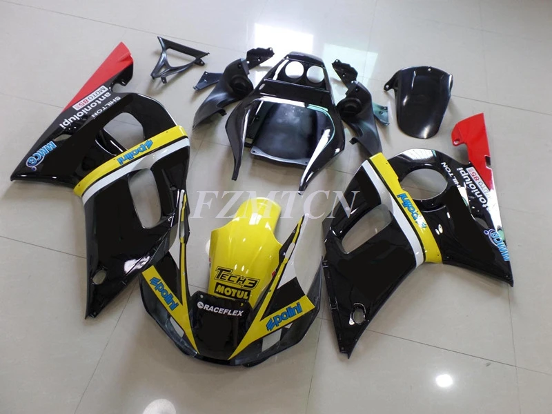 

4Gifts New ABS Motorcycle Fairings Kit Fit For YAMAHA YZF- R6 1998 1999 2000 2001 2002 98 99 00 01 02 Bodywork Set Red Yellow