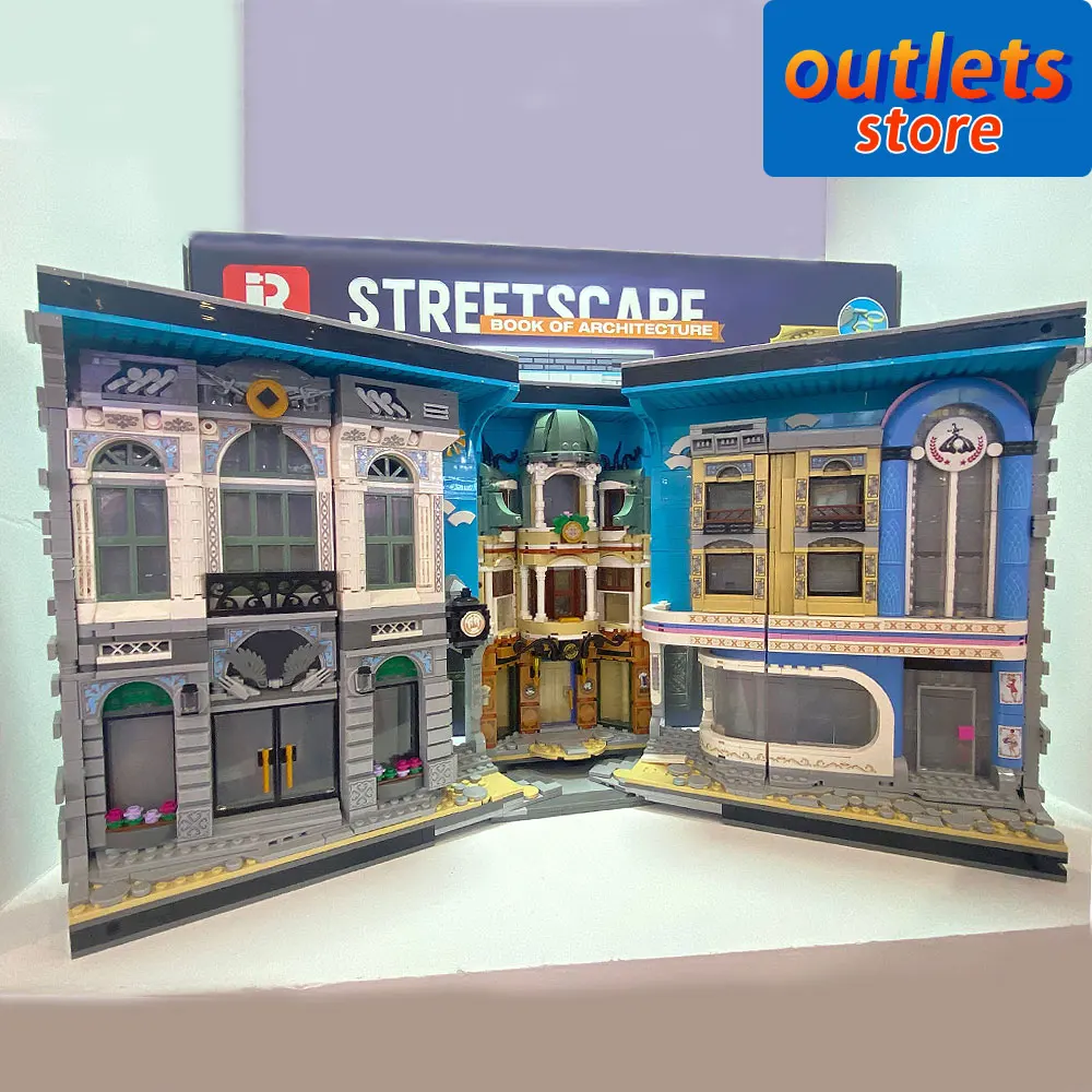 

66032 Creative Expert Ideas Streetscape Book of Architecture with Lights Moc Modular Bricks Building Blocks Model Toys 3108PCS