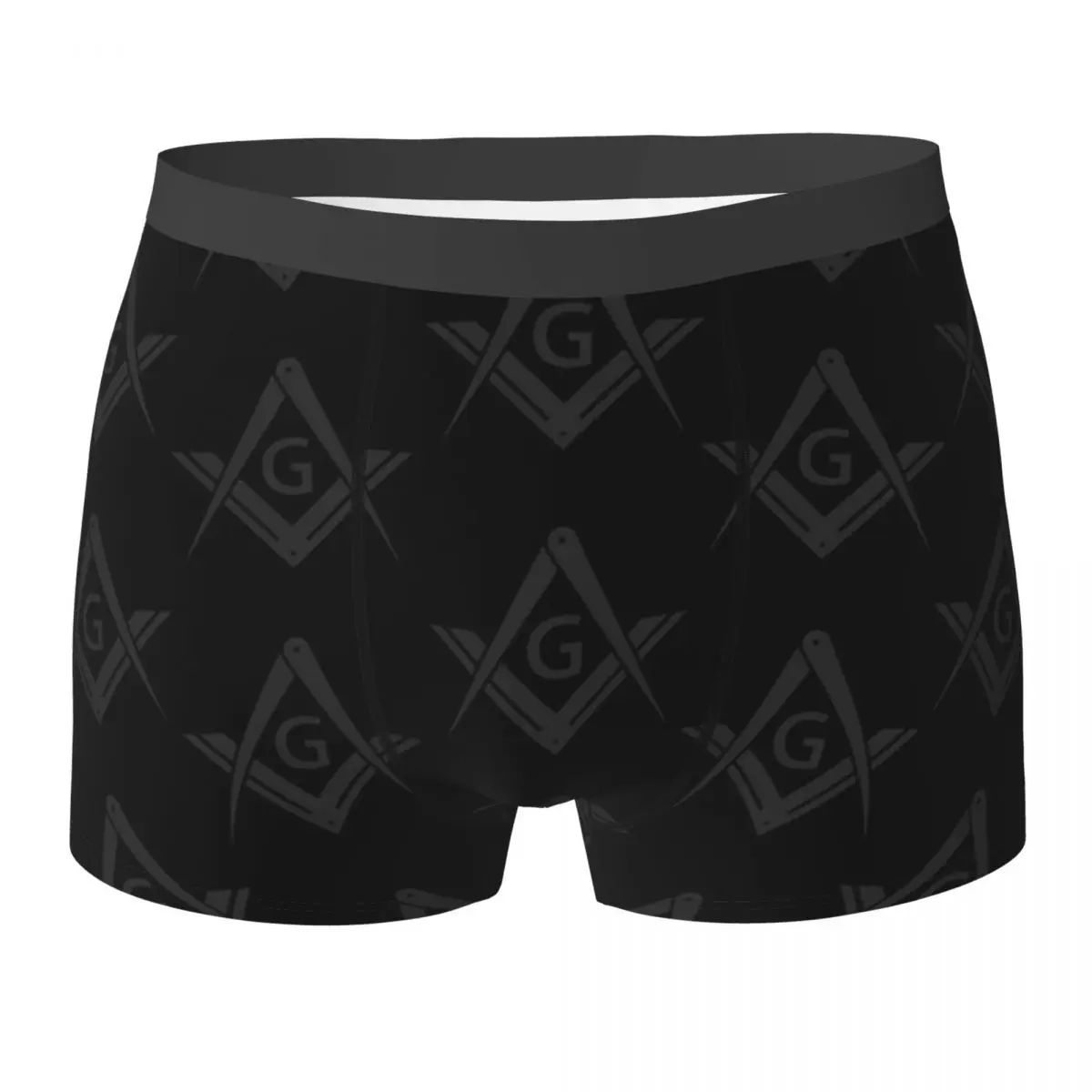 

Freemason Pattern Stealth Square Compass Masonic Men Underwear Mason Boxer Briefs Shorts Panties Sexy Underpants Male Plus Size