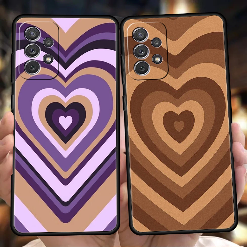 

Love Coffee Heart Silicone Case For Samsung Galaxy A32 A52 A13 A22 A72 A51 A71 A41 A11 A31 A21S 5G Luxury Phone Cover Shell Bag