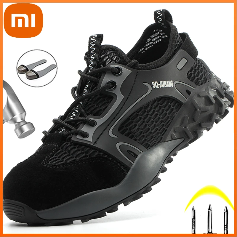 

Кроссовки Xiaomi мужские рабочие, неразрушаемые ботинки со стальным носком, защита от проколов, безопасная обувь