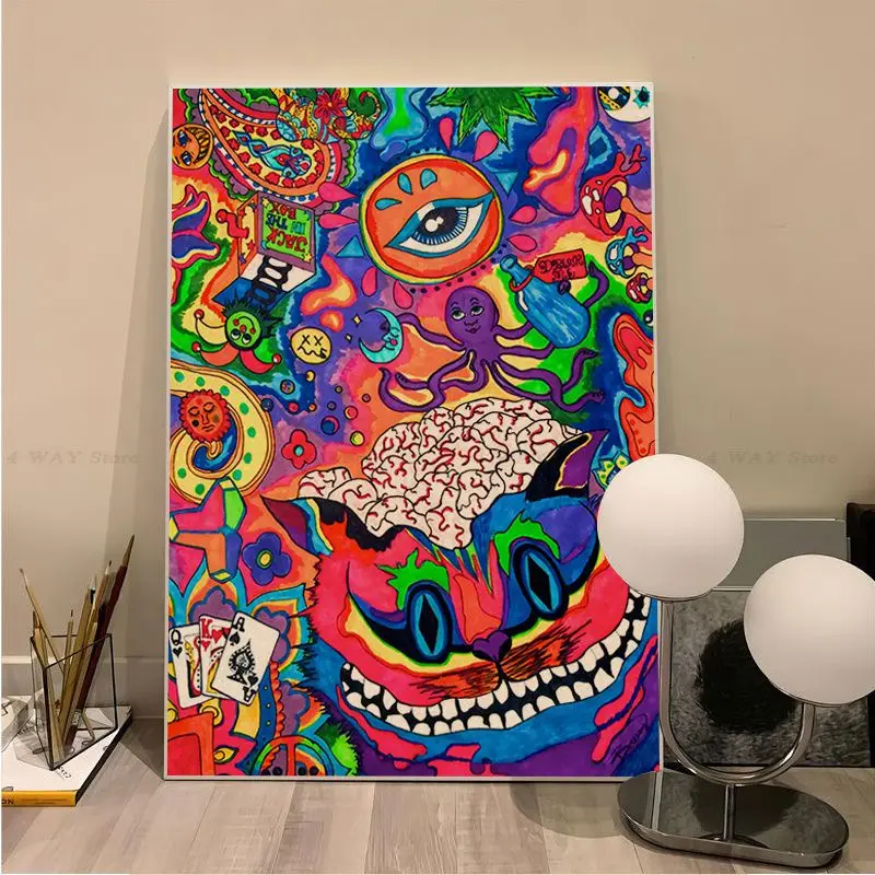 Красочная искусство Постер сделай сам винтажный Декор для комнаты бара кафе